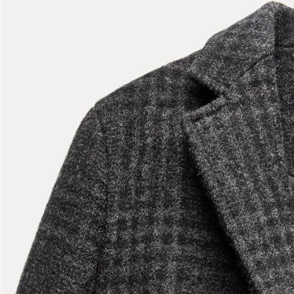 ZARA PLAID MANTECO WOOL COAT ZW COLLECTION - Picture 7 of 13